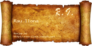 Rau Ilona névjegykártya